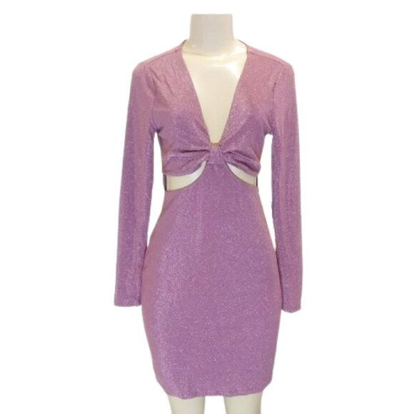 wild fable Dresses & Skirts - NWT Women's Long Sleeve Cut Out Lurex Bodycon Dress - Wild Fable - XS/S/M/L/2X